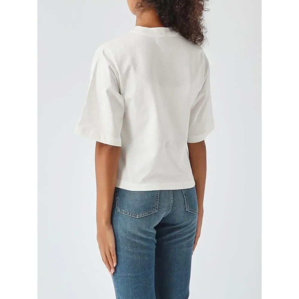 Pinko Women Pinko Cotton Short-Sleeve T-Shirt With Dropped Shoulders And Logo